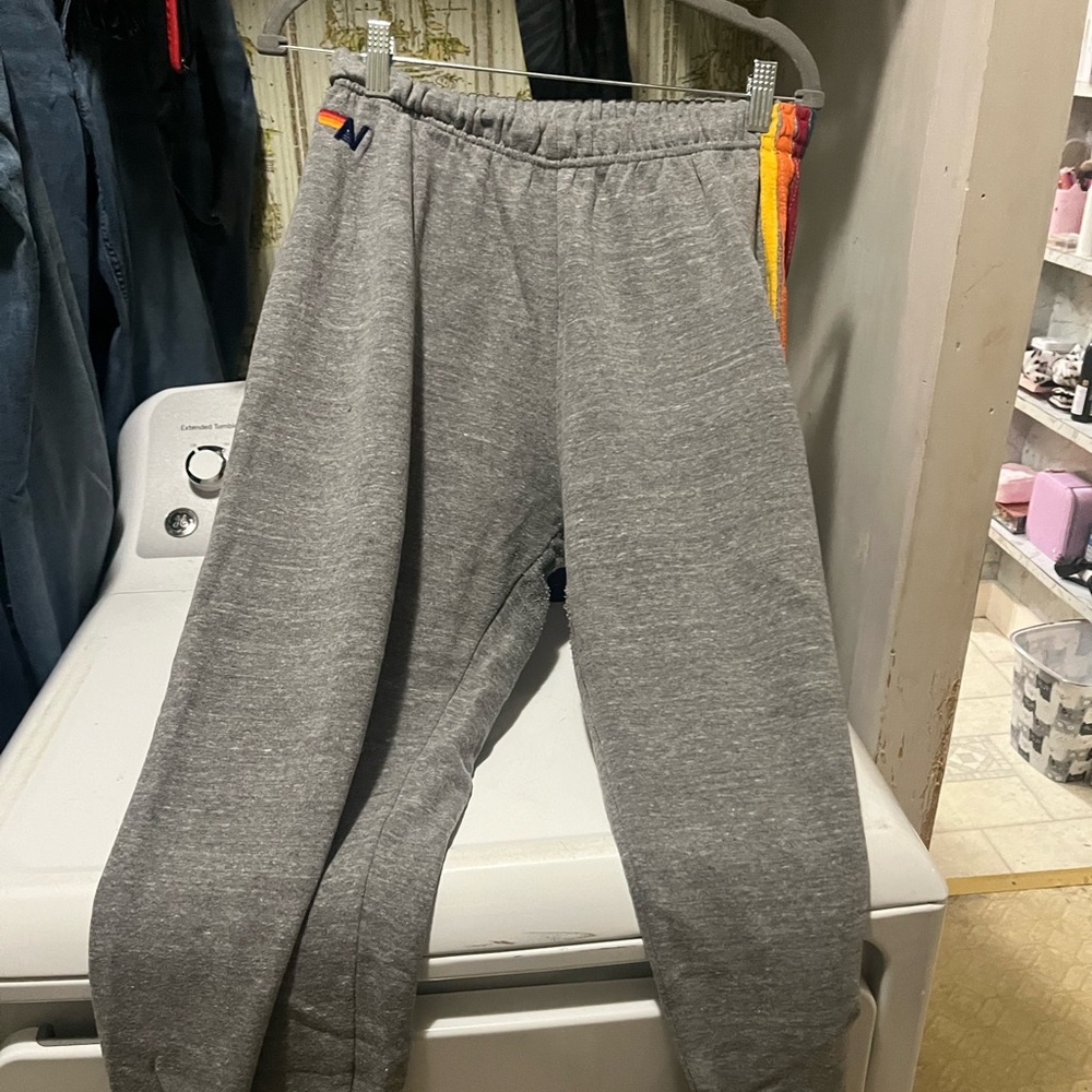 Women’s XL Aviator Nation sweats.  Stripe down one side.